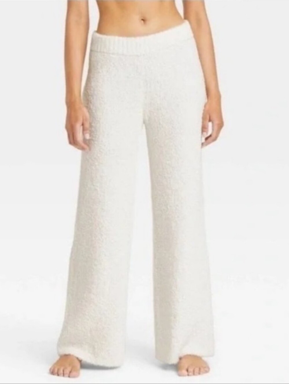 Stars Above Pants Marshmallow Knit Almond Cream Wide-Leg Size XL